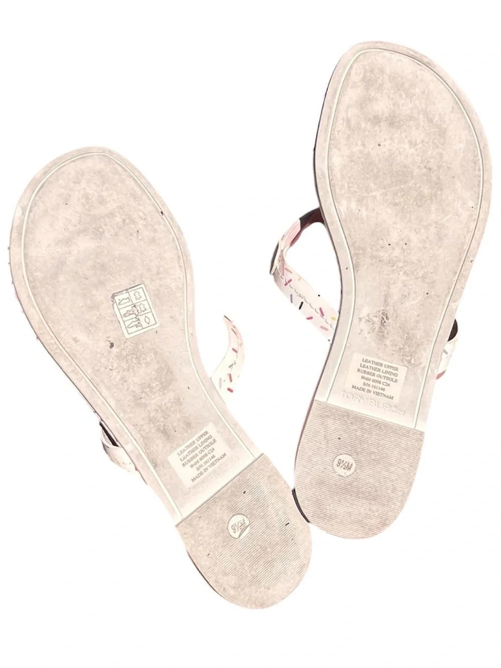 Tory Burch Women’s Limited Edition Miller Rainbow Sprinkle Sandals Size 9.5